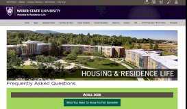 
							         FAQ - Weber State University								  
							    
