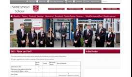 
							         FAQ – Where can I find? | Thamesmead School								  
							    
