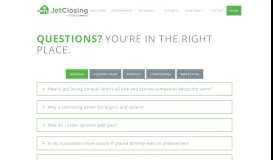 
							         FAQ - Your Title & Escrow Questions, Answered - JetClosing								  
							    