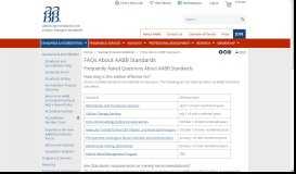 
							         FAQs About AABB Standards								  
							    