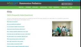 
							         FAQs | Advocare Hammonton Pediatrics								  
							    