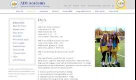 
							         FAQ's - AIM Academy								  
							    