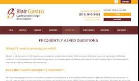 
							         FAQs | Altoona, PA | Blair Gastroenterology Associates								  
							    