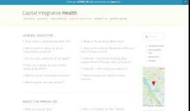 
							         FAQs — CIH Wellness - Capital Integrative Health								  
							    