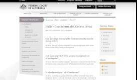 
							         FAQs - Commonwealth Courts Portal - Federal Court of Australia								  
							    