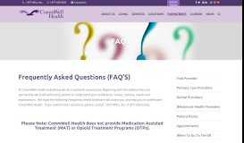 
							         FAQs - CommWell Health								  
							    