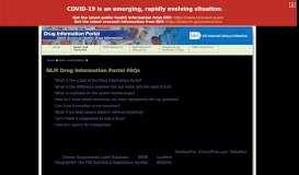 
							         FAQs - Drug Information Portal - NIH								  
							    