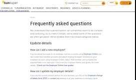 
							         FAQs | Employers | Sunsuper								  
							    