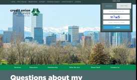 
							         FAQs | Frequently Asked Questions | Credit Union of Denver Colorado								  
							    