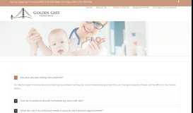 
							         FAQs - Golden Gate Pediatrics								  
							    
