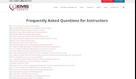 
							         FAQs Instructor - EMS SAFETY								  
							    
