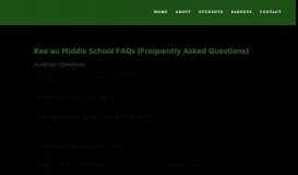 
							         FAQs - Kea'au Middle School								  
							    