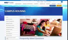 
							         FAQs | Main Campus Housing | NSU - Nova Southeastern University								  
							    