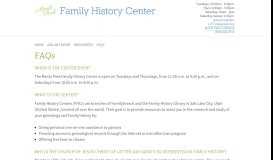
							         FAQs - Menlo Park Family History Center								  
							    