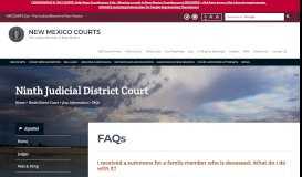 
							         FAQs - Ninth Judicial District Court - NM Courts Home								  
							    