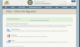 
							         FAQ's - Office 365 Migration - California State Parks - CA.gov								  
							    