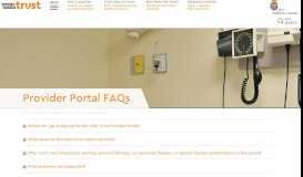 
							         FAQs: Provider Portal Questions and Anwers - WEA Trust								  
							    