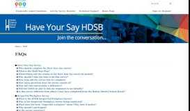 
							         FAQs | Staff | Have your say HDSB								  
							    