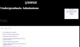 
							         FAQs // Undergraduate Admissions // University of Notre Dame								  
							    
