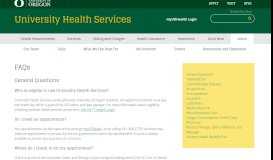 
							         FAQs | University Health Center								  
							    