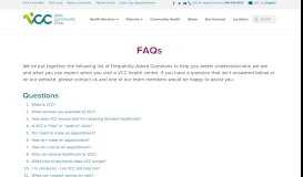 
							         FAQs | Vista Community Clinic								  
							    