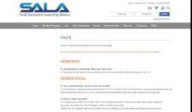 
							         FAQ's - Welcome to the Small Association Leadership Alliance!								  
							    