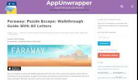 
							         Faraway: Puzzle Escape: Walkthrough Guide With All Letters | Page 5 ...								  
							    