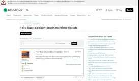 
							         Fare Buzz discount business class tickets - Air Travel Forum ...								  
							    