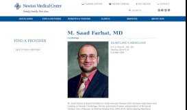 
							         Farhat, M. Saad, MD - Newton Medical Center								  
							    