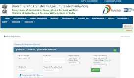 
							         Farmer Registration in Farm Mechinery - DBT | Govt of India								  
							    