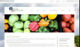 
							         Farmers Market Portal: Vendor Resources | The Montana Department ...								  
							    