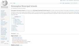 
							         Farmington Municipal Schools - Wikipedia								  
							    