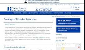 
							         Farmington Physician Associates - Saint Francis Healthcare System								  
							    