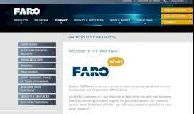 
							         FARONow! Customer Portal | FARO Technologies								  
							    