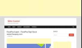 
							         FasaPay Login - FasaPay Sign Up @ www.fasapay.com								  
							    