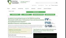 
							         FASB & GARS (Academic Accounting Access)								  
							    