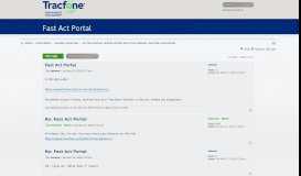 
							         Fast Act Portal - TracFone Wireless Forums • View topic								  
							    