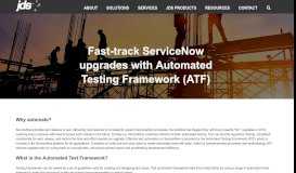
							         Fast-track ServiceNow upgrades with Automated Testing Framework ...								  
							    
