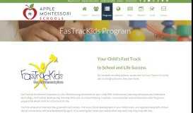 
							         FasTracKids Program - Apple Montessori Schools								  
							    