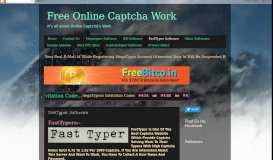 
							         FastTyper Software - Free Online Captcha Work								  
							    