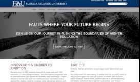 
							         FAU Jobs Homepage : Florida Atlantic University								  
							    