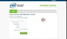
							         FBC > Log in to the FBC Member Centre								  
							    