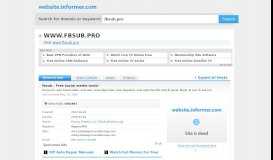 
							         fbsub.pro at WI. Free - Social networking tools - Website Informer								  
							    