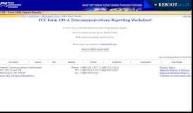 
							         FCC Form 499 Filer Database Search Results								  
							    