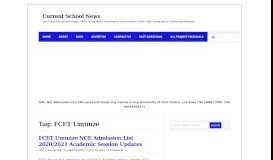 
							         FCET Umunze - Current School News								  
							    