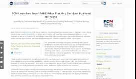 
							         FCM Launches SmartFARE Price Tracking Services Powered by ...								  
							    