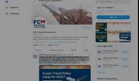 
							         FCM Travel Solutions (@FCM_USA) | Twitter								  
							    