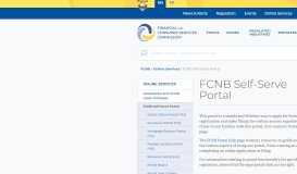 
							         FCNB Self-Serve Portal								  
							    
