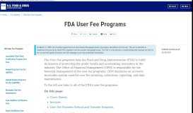 
							         FDA User Fee Programs | FDA								  
							    