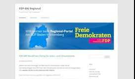 
							         FDP-BW Regional | Portal für Kreis- und Ortsverbände								  
							    